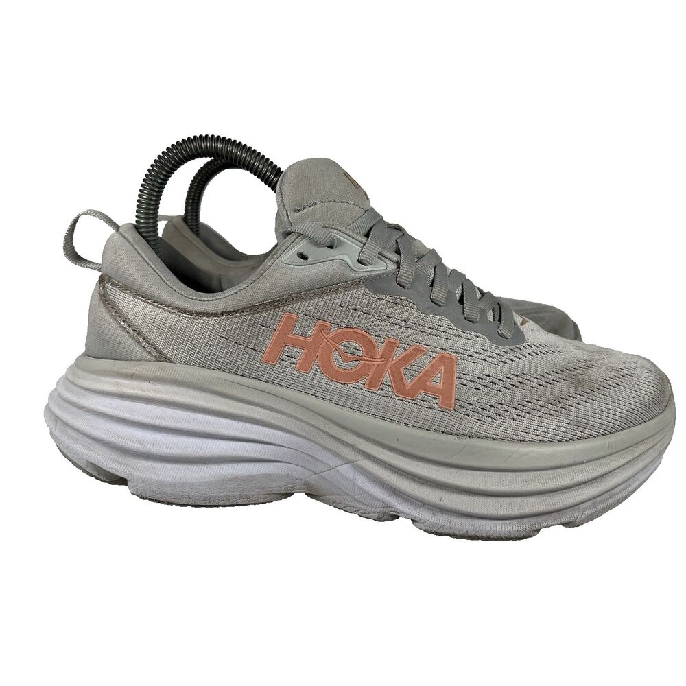 Hoka Bondi 8 Lace Up Athletic Running Shoes Sneakers Women's Size 6.5 WIDE